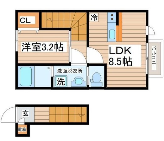 ディアコートII Bの物件間取画像
